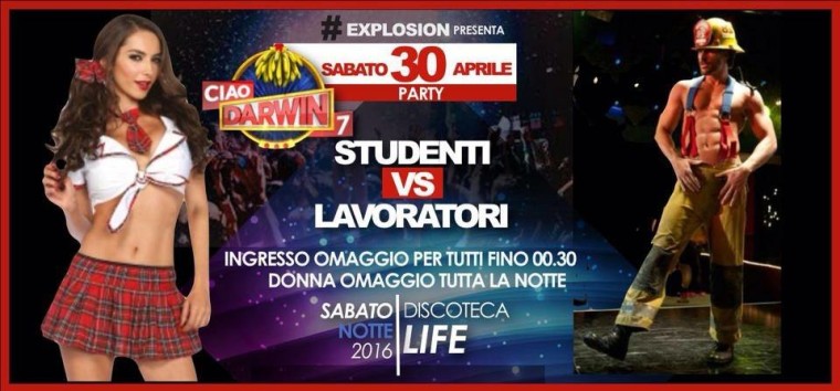 LIFE EXPLOSION Ciao Darwin presenta STUDENTI VS LAVORATORI