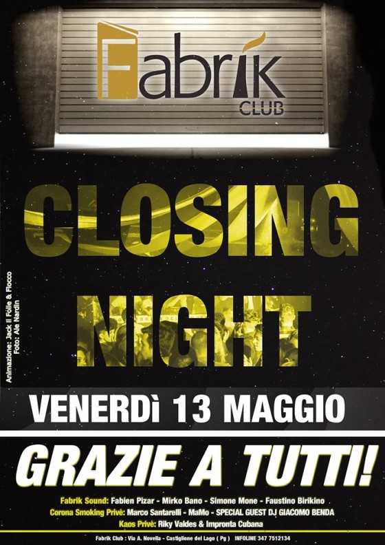 Fabrik club‎ CLOSING NIGHT