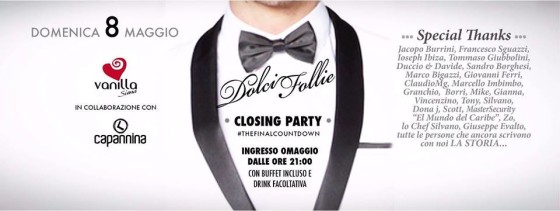 VANILLA DISCO SIENA Chiusura DOLCI FOLLIE