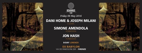 Ickarus club presenta Jon Hash – Simone Amendola – Dani Home e Joseph Milani