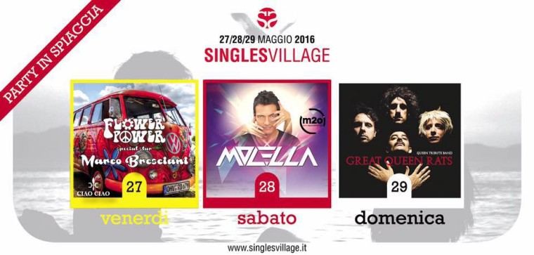 La line-up del Singles Village