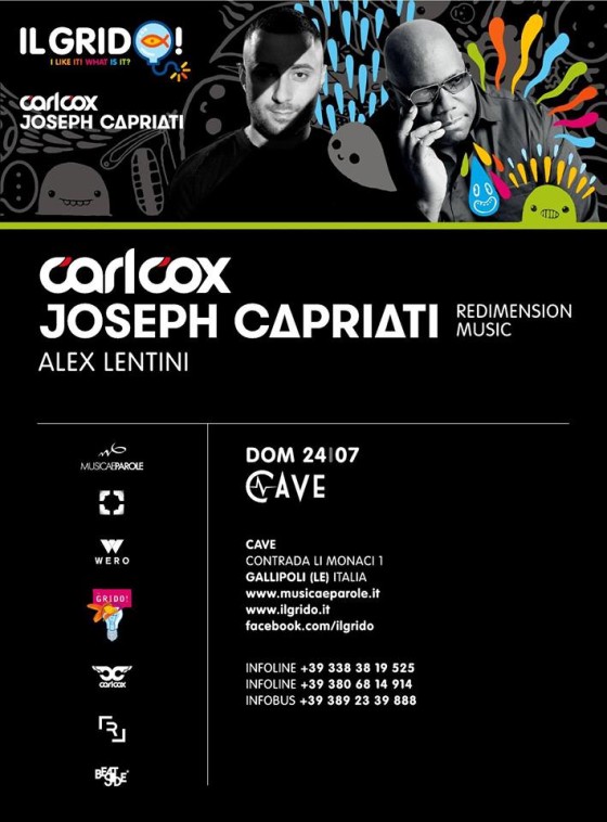 CAVE GALLIPOLI Carl Cox e Joseph Capriati