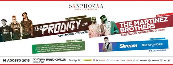 The Prodigy Live / The Martinez Brothers / Skream at Gallipoli // Postepay Sound Parco Gondar // 16 Agosto Synphonya