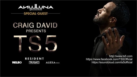 Big Event CRAIG DAVID Dj Set at Luna Glam Club