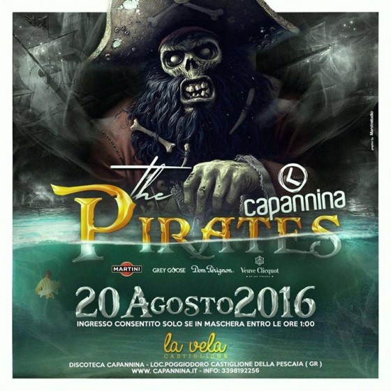Sabato 20 Agosto – Capannina – The Pirates