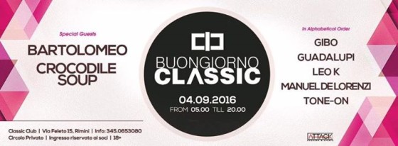 Buongiorno Classic w/ Bartolomeo e Crocodile Soup