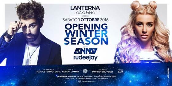 Sabato 1 Ottobre / Lanterna Azzurra / Opening Winter 2016-2017