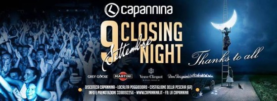 Capannina / Venerdi 09 Settembre / Friday Sensation / Closing Night