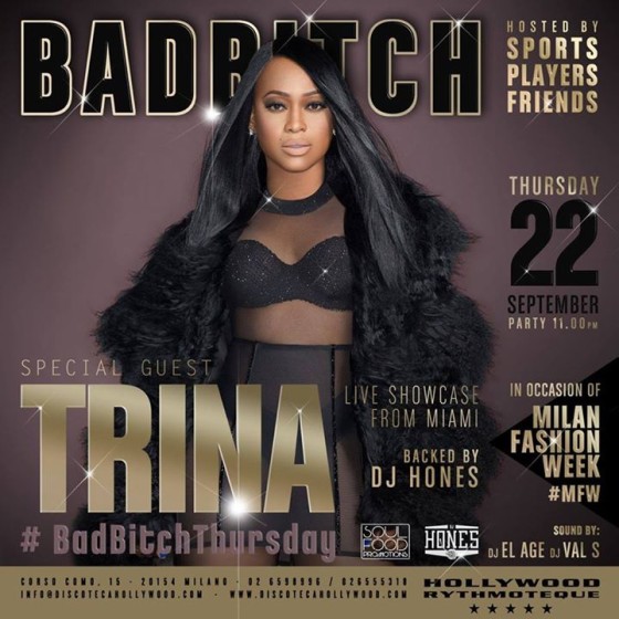 22.09.16 Trina special DJ Guest from Miami