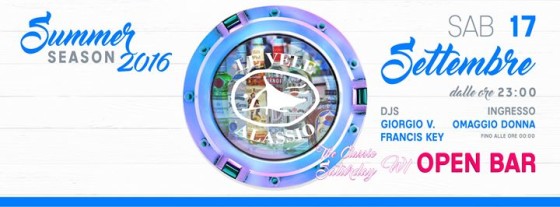Sab 17 Settembre: Open Bar at Le Vele Alassio