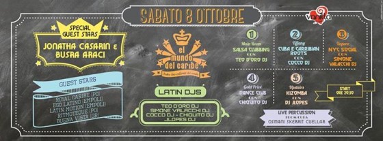 El Mundo del Caribe – Sabato 8 Ottobre – Opening Party