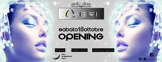 ♛ Sabato 15 Ottobre – Chéri Club | Opening ♛