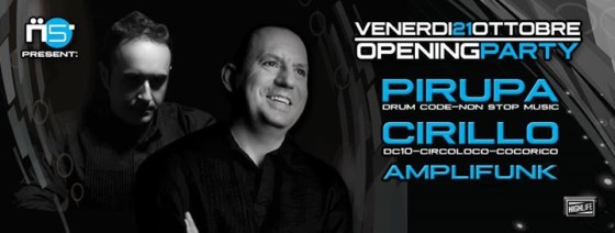 Nemesiss Opening Party – Pirupa / Cirillo / Amplifunk