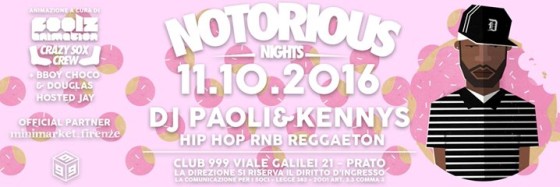 MART 11/10 • Notorious Nights – Hip Hop RnB Reggaeton •