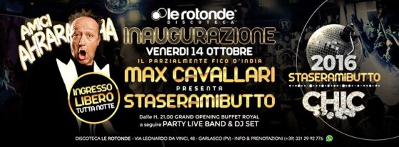 Inaugurazione Stasera Mi Butto! CHIC! • Ven 14.10 • Free Entry!