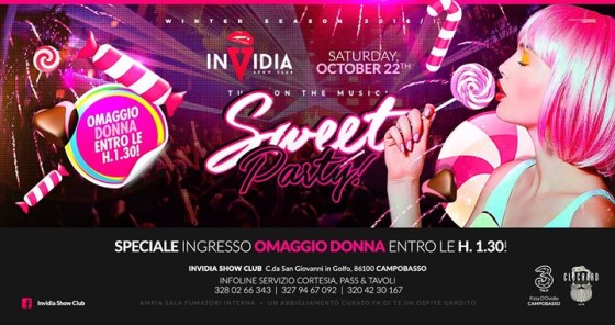 ☆★ InVidia Show Club ☆★ Sabato 22 Ottobre ☆ Sweet Party
