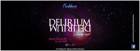 Flashdance  Sab5Nov *Delirium Speciale Ridotto Donna