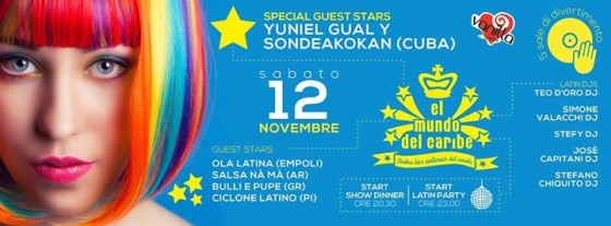 Sabato 12 Novembre- El Mundo del caribe