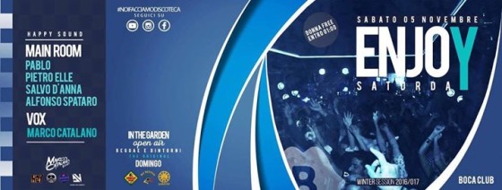 Boca Club @Enjoy _ Sabato 5 novembre