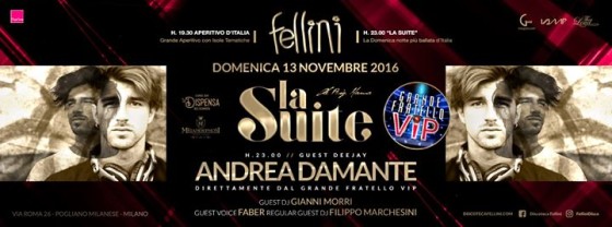 Discoteca Fellini • Domenica 13 Novembre 2016 • Andrea Damante