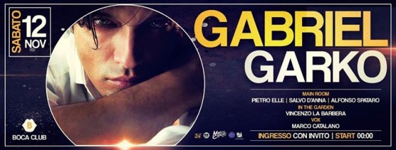 Boca Club @Gabriel Garko _ Sabato 12 Novembre