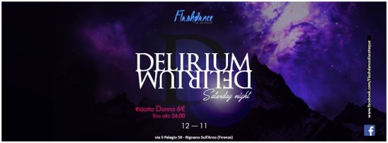 Flashdance Sab12Nov *Delirium Speciale Ridotto Donna