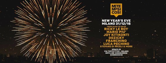 Metempsicosi Capodanno allo Space 25 di Milano