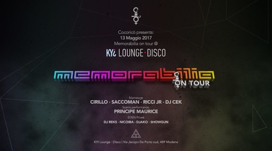 13.05: Memorabilia On Tour at KYI Disco