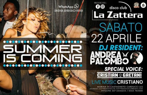 SABATO 22 APRILE SUMMER IS COMING