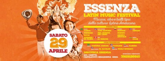 Essenza sabato 29 aprile “latin MUSIC Festival”