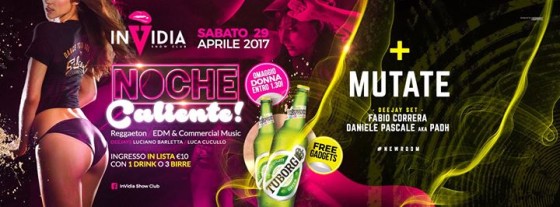 Noche Caliente – InVidia Show Club – Ingresso Omaggio Donna