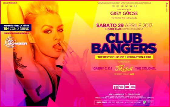 Club Bangers® at Made Club Como – Sabato 29 Aprile 2017