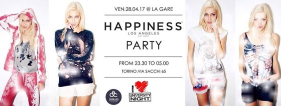 Venerdì 28 aprile / Happiness Party / La Gare