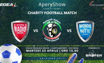 La beneficenza dei dj prima in campo e poi all’Aperyshow