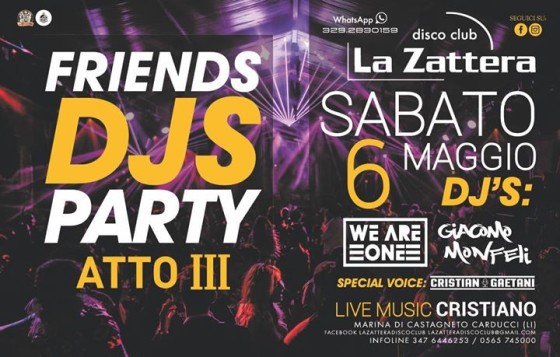 DJS PARTY Atto III – 6 Maggio 2017 – La Zattera