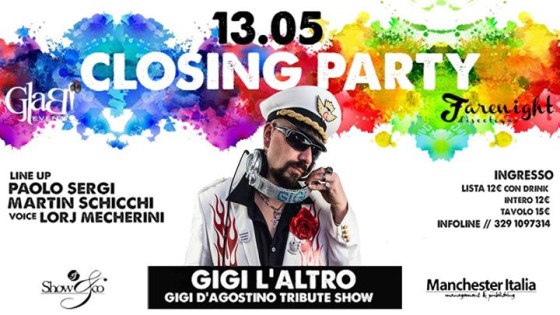 Closing Party w/ GIGI L’altro – 13.05.17_Farenight_Glab Eventi