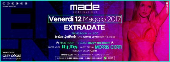 Extradate Friday Night! | Friday 12 May 2017 at Made Club (Como)