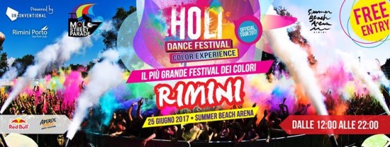 Domenica 25 giugno, la Holi Dance Festival colora Rimini