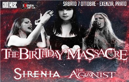 The Birthday Massacre / Sirenia / The Agonist live Exenzia