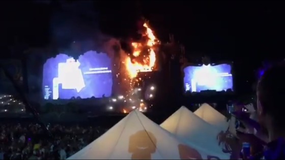 Incendio al Tomorrowland Unite Spain a Barcellona