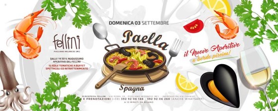 Dom 03.09 / Aperitivo della Domenica – Paella !