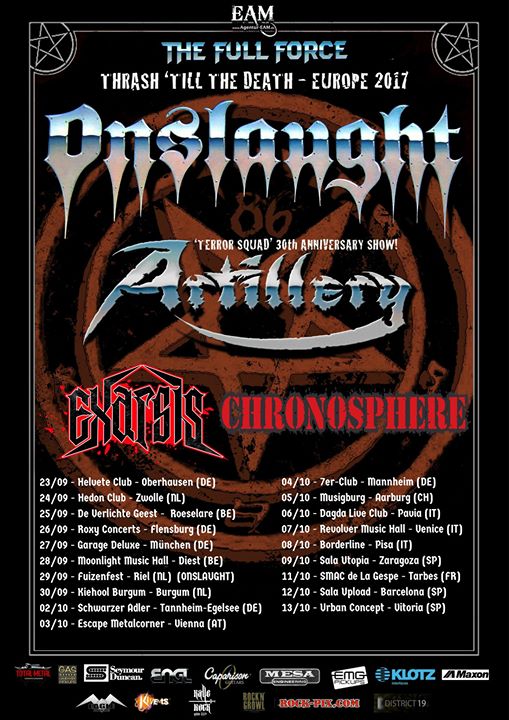 Thrash Till The Death EU Tour – Onslaught / Artillery