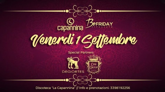 Venerdì 1 Settembre – #BeFriday