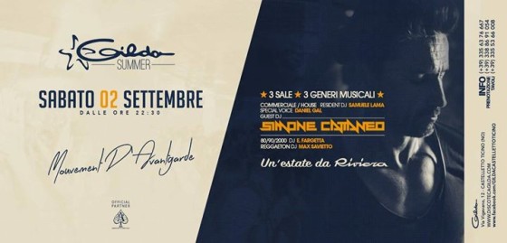 Discoteca Gilda • Sabato 02 Settembre 2017 • Simone Cattaneo Dj