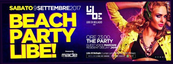 BEACH PARTY LIBE! – Sabato 9 Settembre 2017 at LiBe