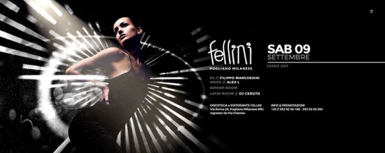 Sab 09.09 / Sabato Notte Fellini