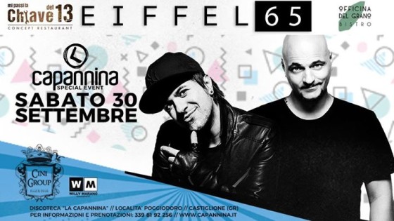 Sabato 30 Settembre – Eiffel65