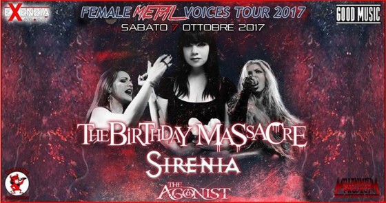 The Birthday Massacre/ Sirenia /The Agonist and more. . @Exenzia