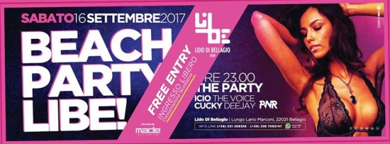 BEACH PARTY LIBE! – Sabato 16 Settembre 2017 at LiBe