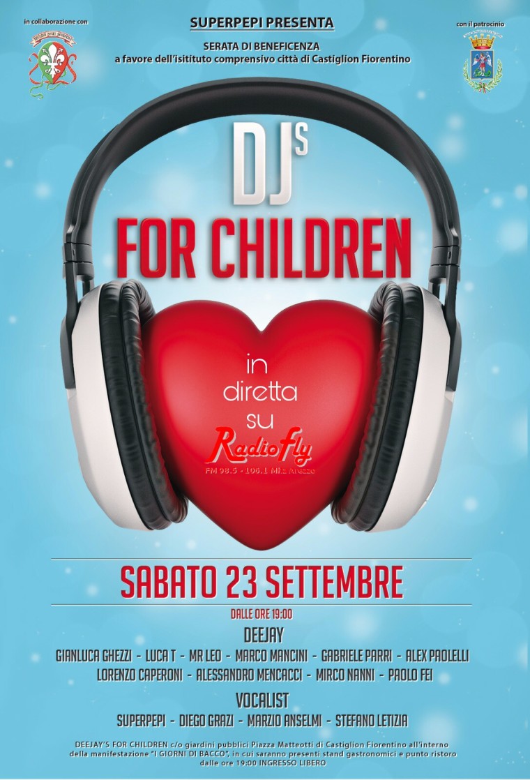 La settima edizione di Deejay’s for children a Castiglion Fiorentino